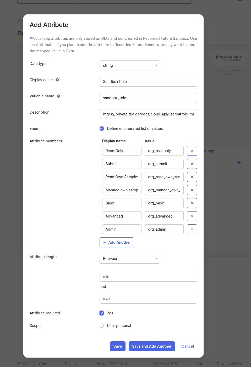 Sandbox attribute